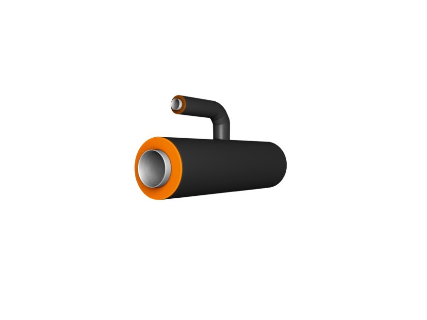 Параллельный тройник в ППУ изоляции