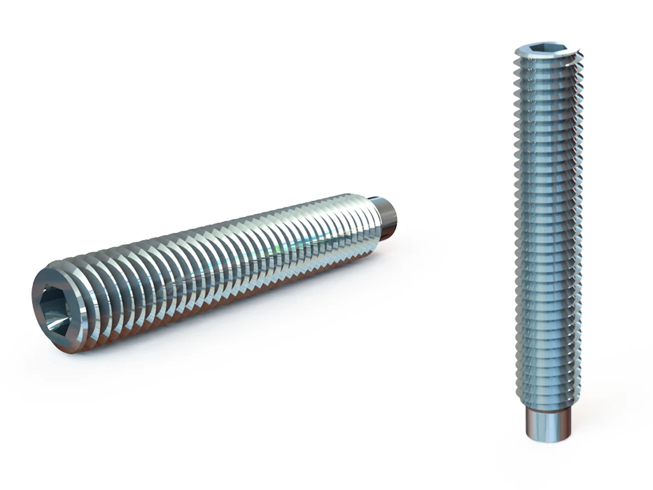 Установочные винты с цилиндрическим концом и шестигранным углублением